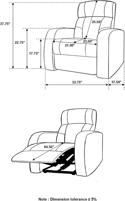 Classic Upholstered Recliner Chair – Plush Padded Lounge Seating
