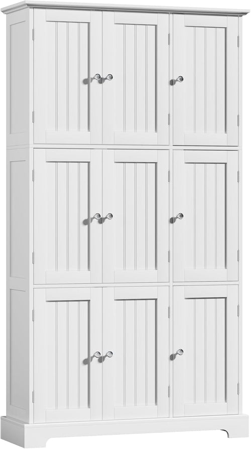 Modern Bathroom Storage Cabinet with Doors & Adjustable Shelves