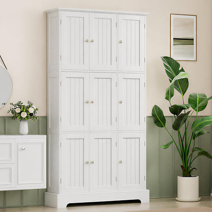 Modern Bathroom Storage Cabinet with Doors & Adjustable Shelves