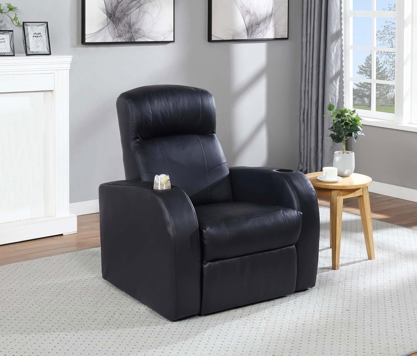 Classic Upholstered Recliner Chair – Plush Padded Lounge Seating