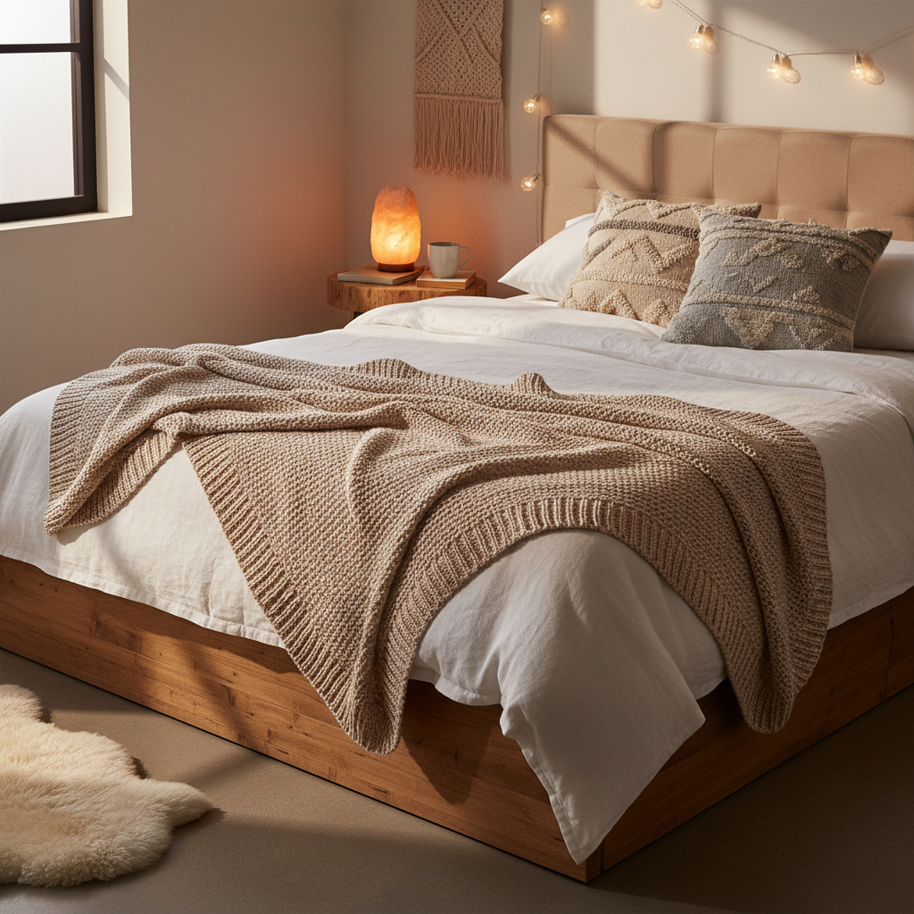 Interior decor piece in cozy bedroom setting