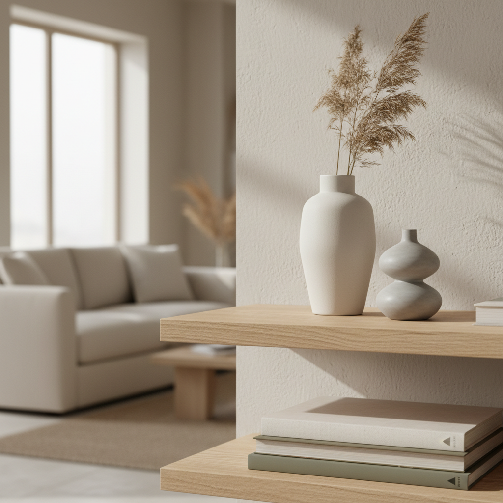 Modern interior decor item on shelf