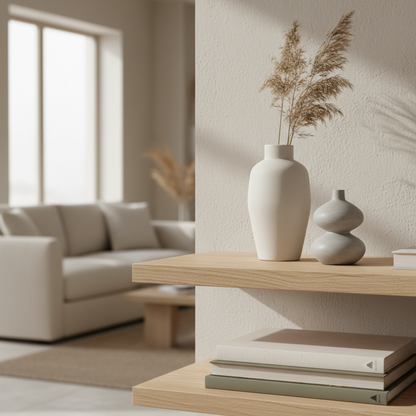 Modern interior decor item on shelf
